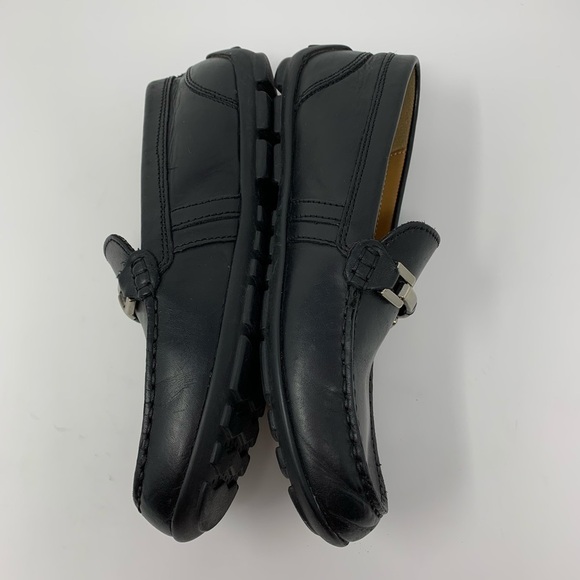 Geox Respira Size 37/7 US Black Leather Loafer - Picture 3 of 9